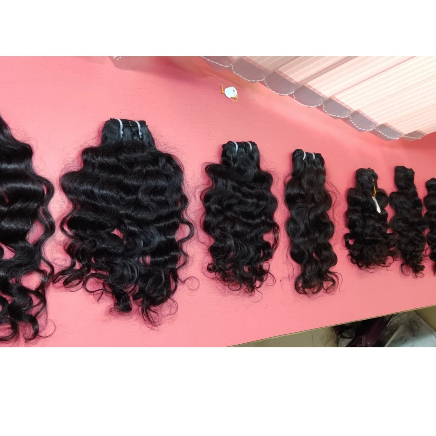 Wholesale 100% Real Virgin Remy Human Hair Extension Premium Quality 1 Piece Raw Unprocessed Indian Waves Curls Cheap Price