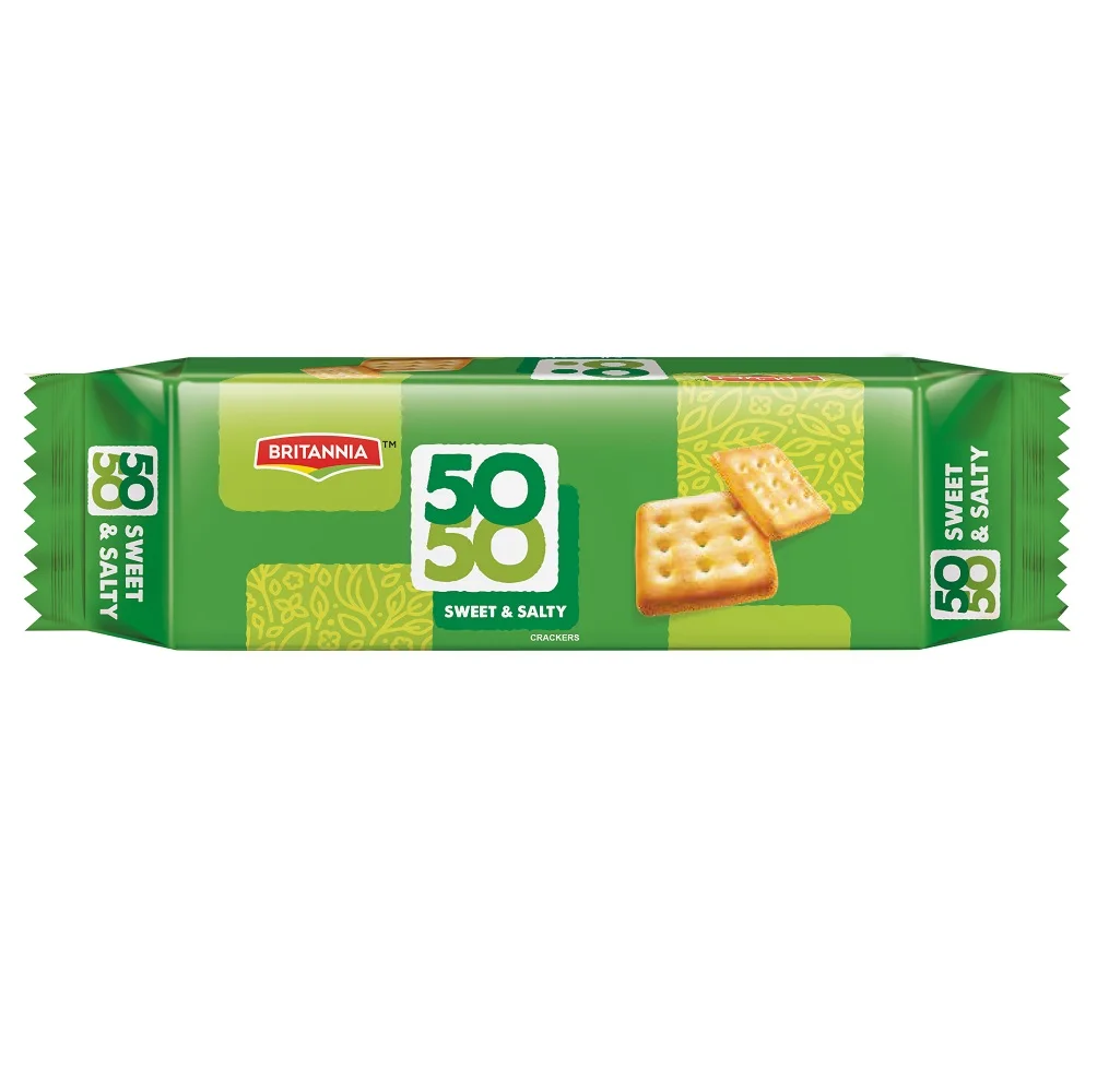 Premium Quality Britannia 50 50 Sweet & Salty 71g Cookies Biscuit Seller From India