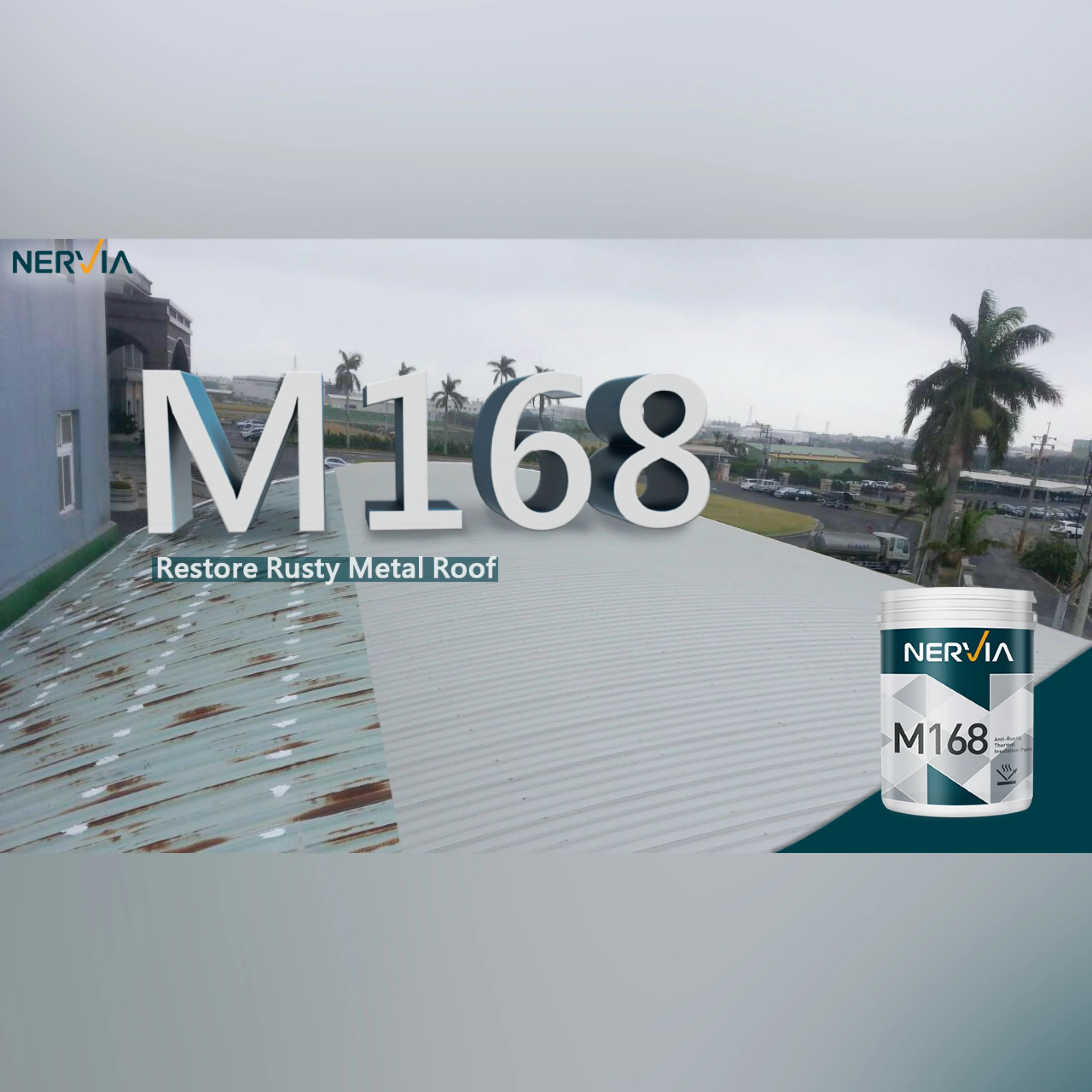 Elastomeric roof coating for metal roof M168 Anti-Rust & Thermal Insulation Paint