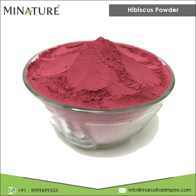 Indian Exporter and Supplier of Premium Quality 100% Pure Hibiscus Powder at Wholesale Market Price