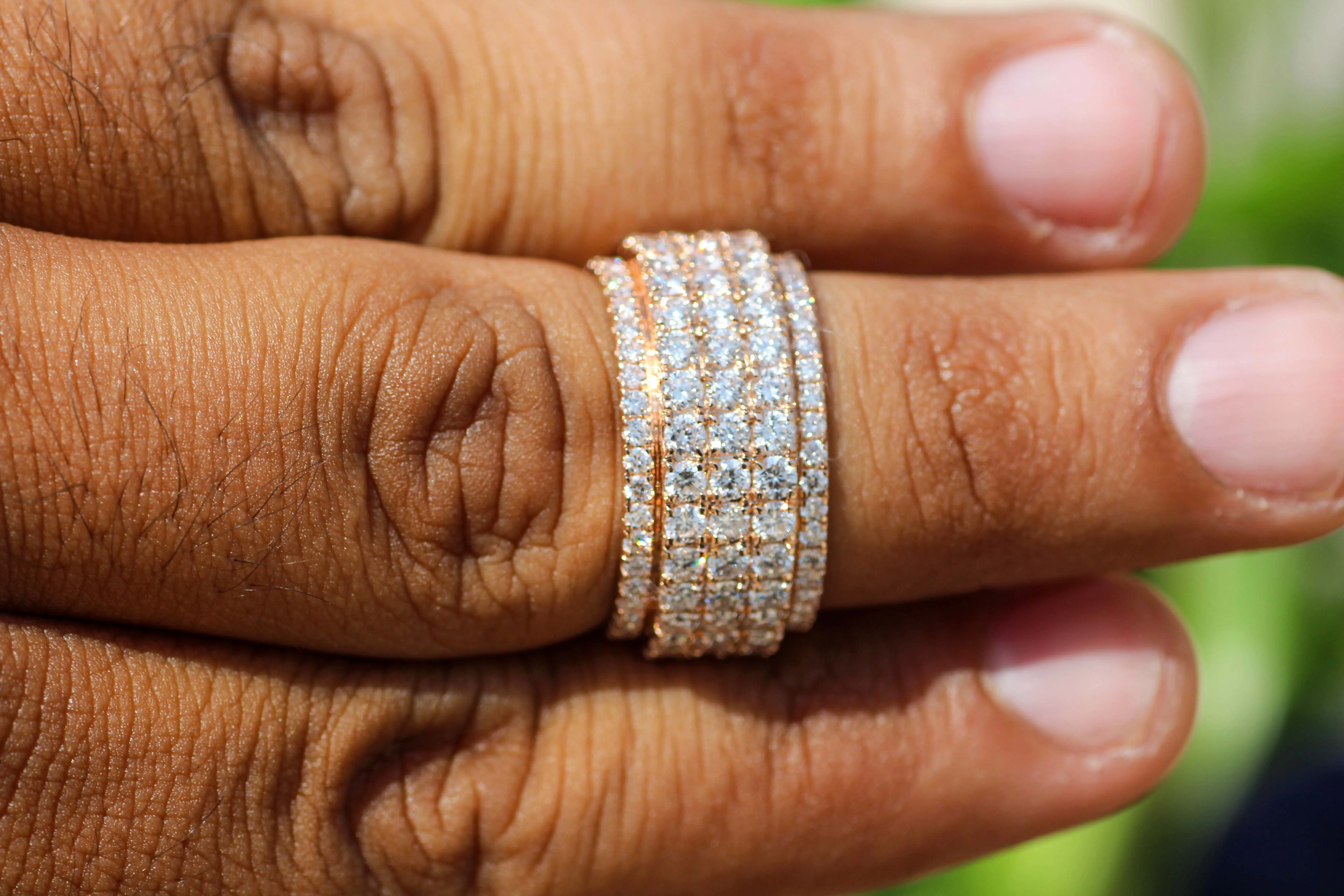 Hot Sale Natural Diamond Eternity Ring Band for Men Engagement/ Wedding Diamond Ring 14gms Gold Ring for Men Luxury Gift for Men