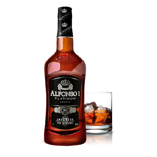 Aged 3 Years Selected Grape Spirits Full Golden Colour Distilled Wine Spirits Bottle Jerez Alfonso I Platinum Brandy