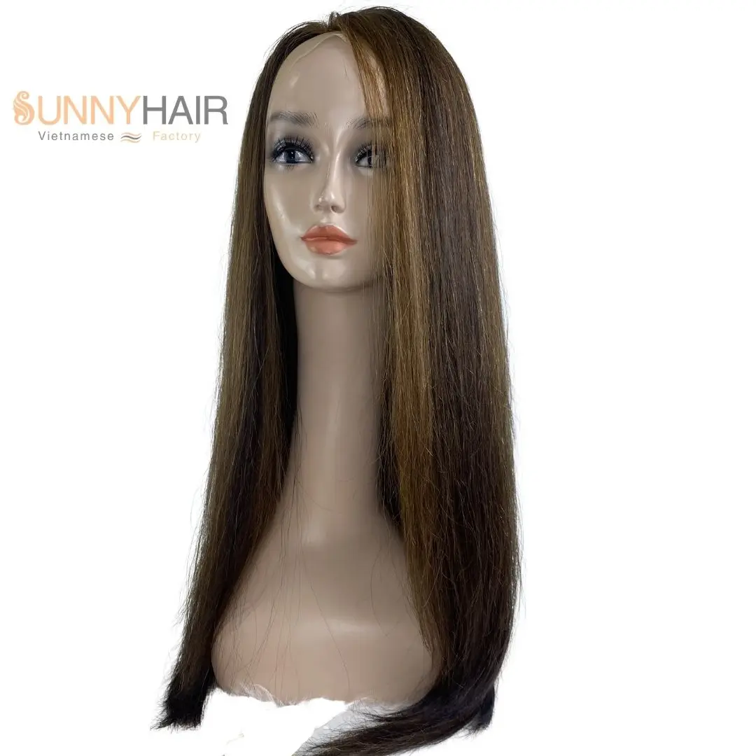 Piano Coffee Brown Bone Straight Wig Various Lengths From Luxury Vietnam Wig Manufacturer