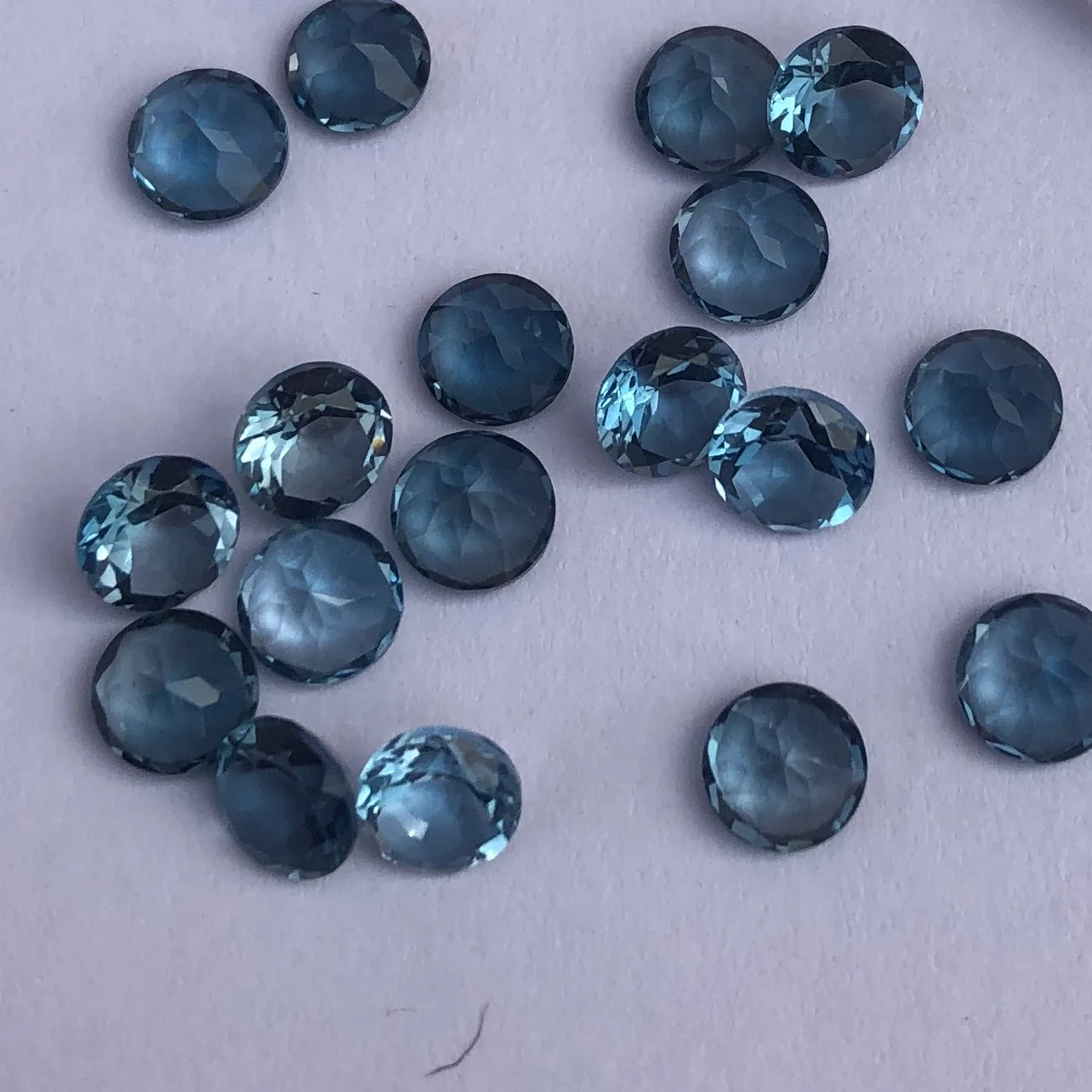 4mm Natural London Blue Topaz Stone Faceted Round Cut Loose Gemstone Semi Precious Stones For Jewelry Making Direct Buy Online