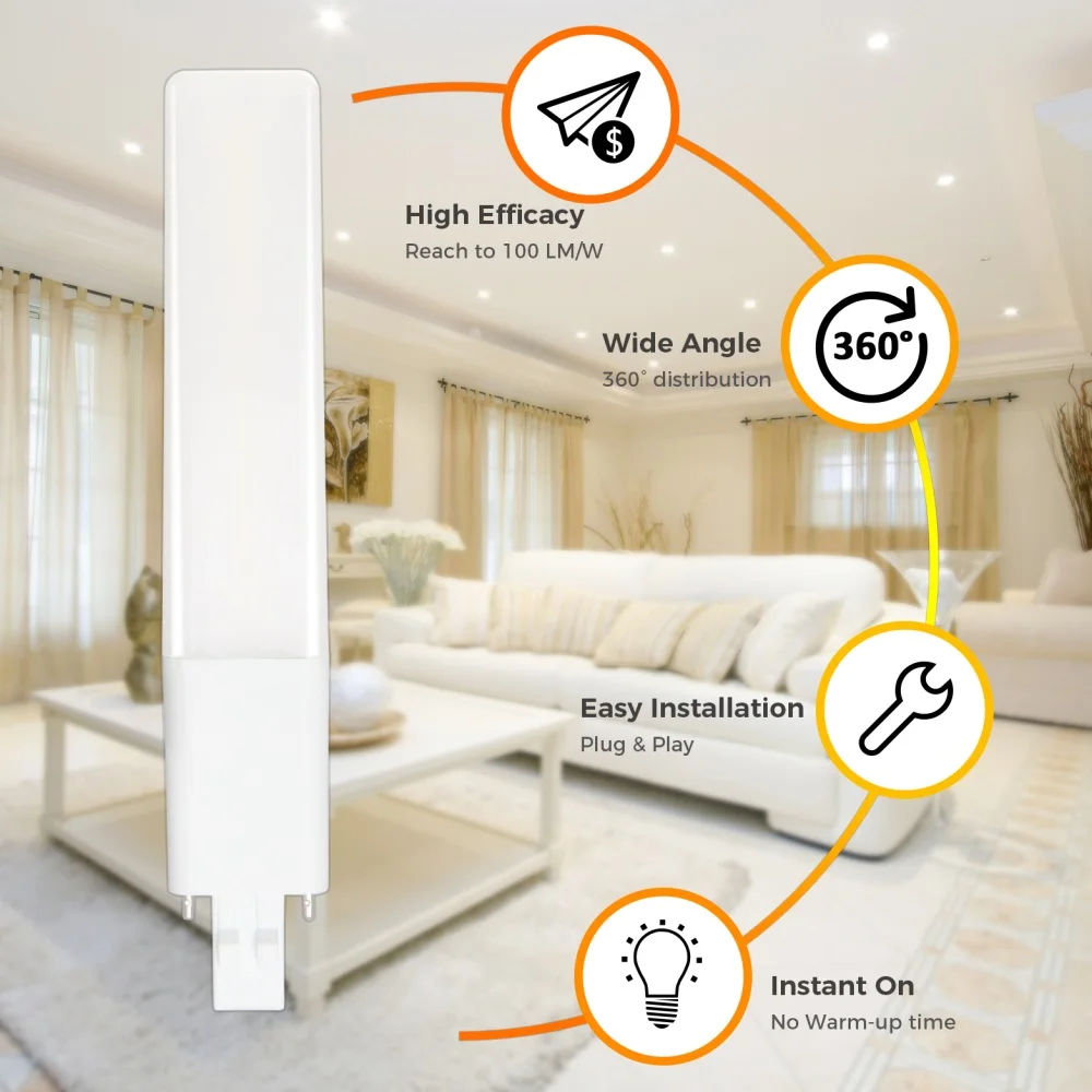China Supplier 4W 6W 8W 2-pin Base LED Plug Light GX23 PL Bulb GX23