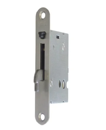 (Lever type with Cylinder lock) Sliding Door Hook Lock Clear Cut Hook Lock Japan Made, in color satin silver