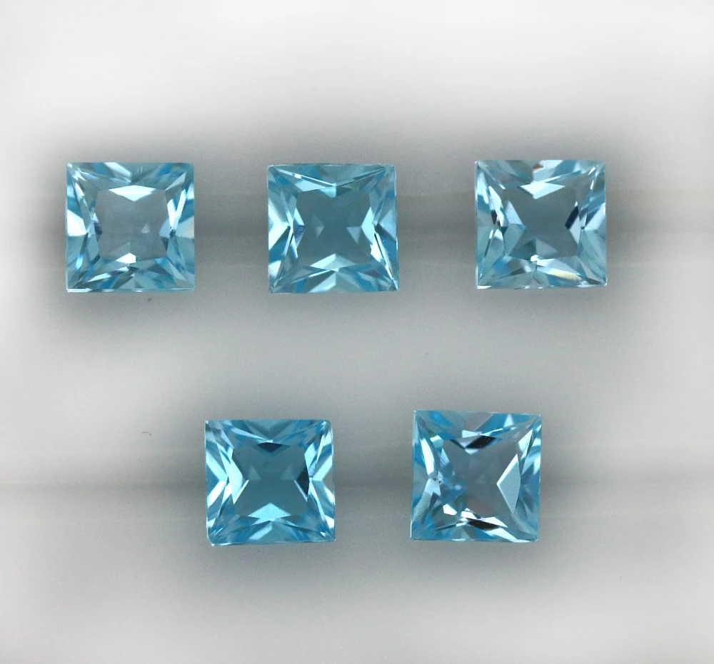 Sky Blue Topaz Cushion Shaped Faceted Cut Natural Topaz Loose Gemstones High Quality Wholesale Bulk Blue Topaz Jewelry Making