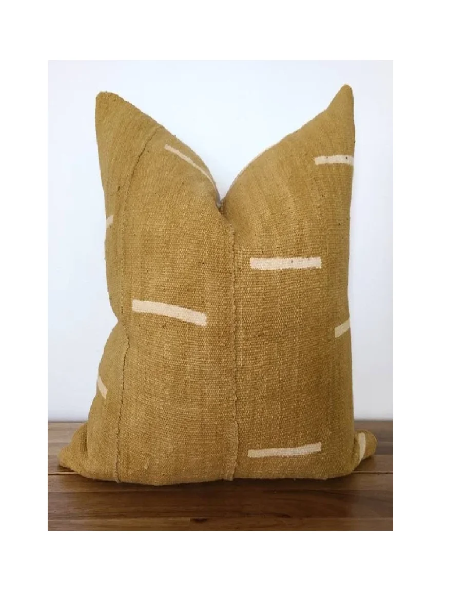 100% Organic Soft Cotton African Mud Cloth Hand Block Printed Throw Pillow Living Room Outdoor Decor Wholesale Cushion Cover