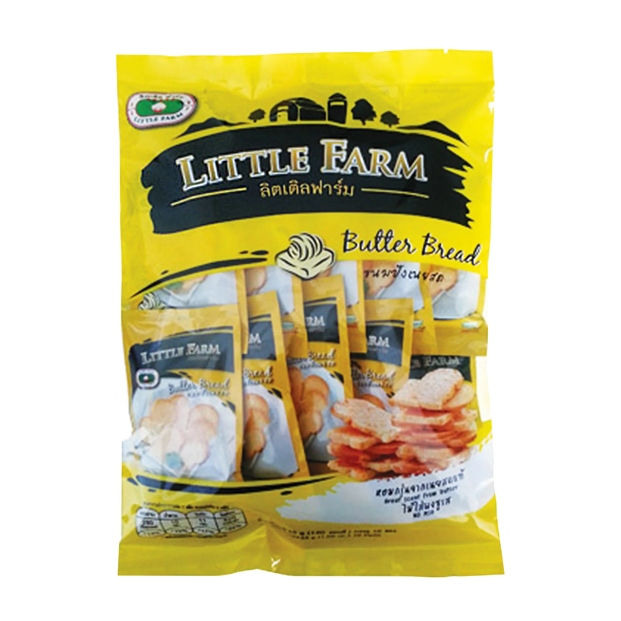 Thailand snacks Crispy Breads Butter Little Farm Baked not fried NO MSG - Small Pack / Multi Pack / Large Pack