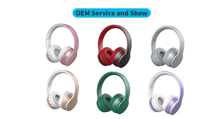 Eson Style Headband V5.0 Wired Fm Radio Wholesale Stereo Hifi Wireless Oem Gift Ce Rohs Bqb Over Ear Bluetooth Headphone