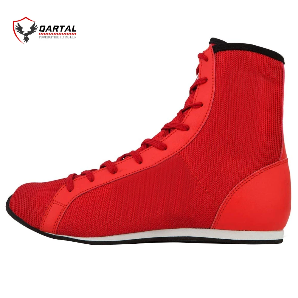 2021 Direct Factory Sale Custom Made Red Kick Boxing Wrestling Martial Arts Shoes