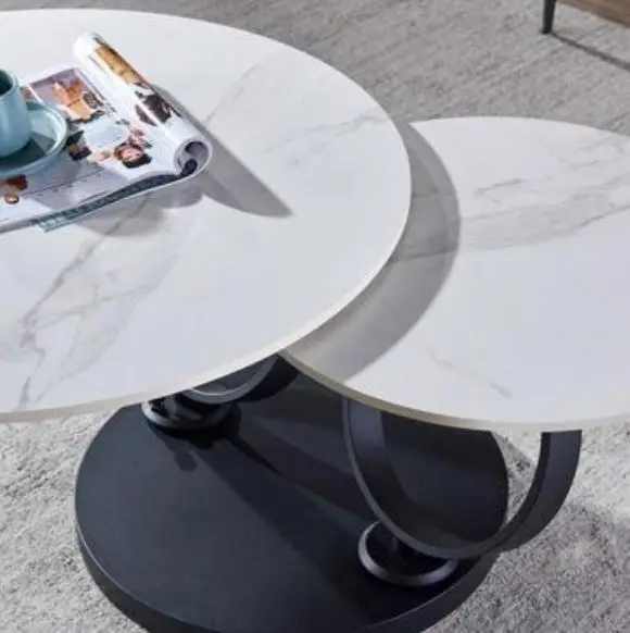 Apartment Metal Base White Black ELLY Smart Motion Luxury Coffee Table From Guangdong China