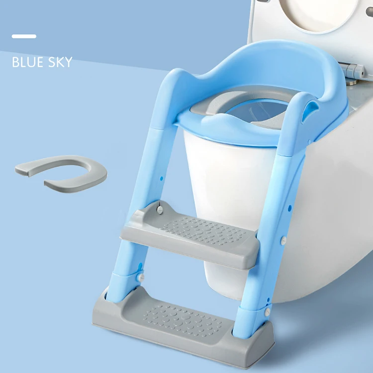 
Baby Potty Training Seat with Ladder Pads ,Safe Potty Training Toilet for Kids Boys Girls with Double Side Handrail 
