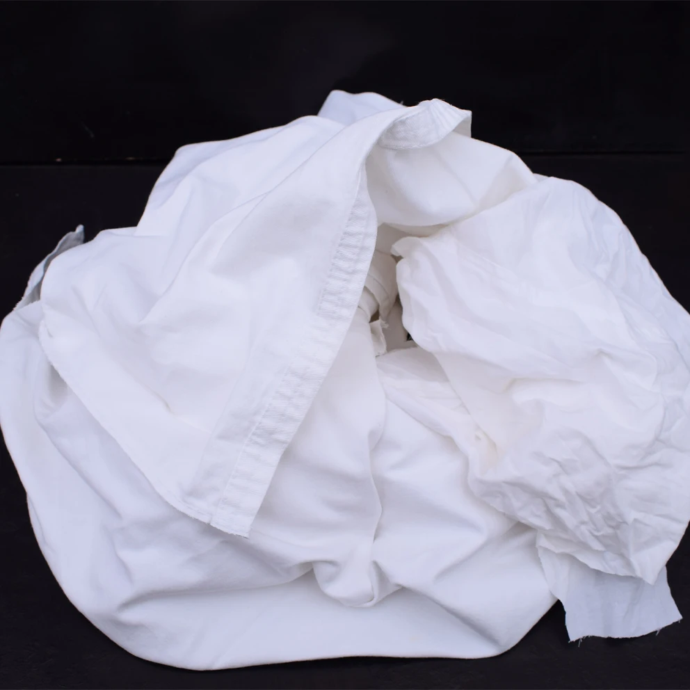 Tablecloth shirt white Wiper cotton rags used clothing cut white Industrial Wiping Industrial Cleaning 10-100Kg/bag