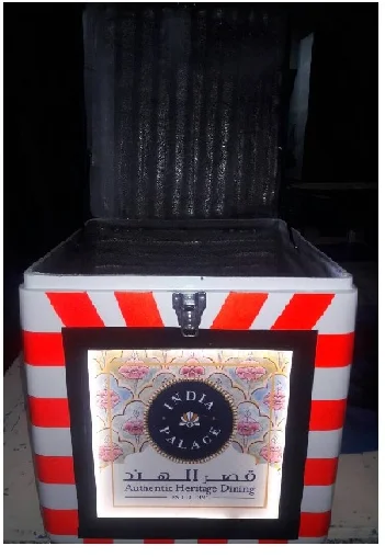 HEAVY DUTY LED SCOOTER DELIVERY BOX FOR BIKES MOTORCYCLE SCOOTERS CARRYING FOOD, VEGETABLES, GROCERY, COURIER, PIZZA ETC