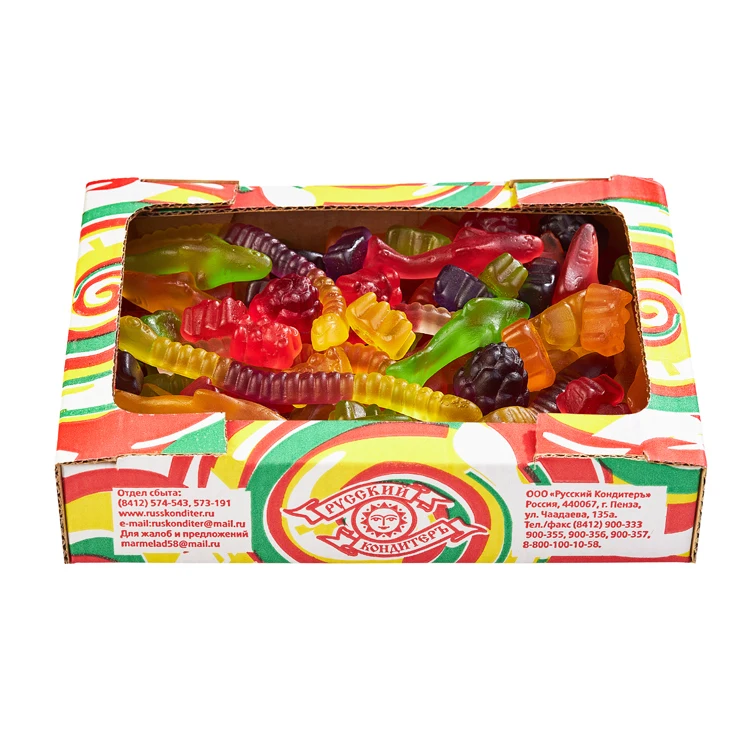 Хорошее качество, смешанные формы, фруктовый ароматизатор, конфеты для мастики от производителя, 0,5 кг в упаковке, желе, конфеты для мастики (11000000373661)