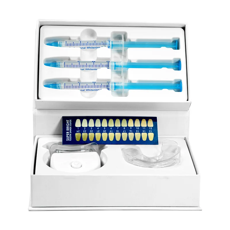 2021 OEM Private Logo Beautiful Smile USB UV 3*2ml HP/ Cp/ Effective Custom LED Light Teeth Whitening Kit