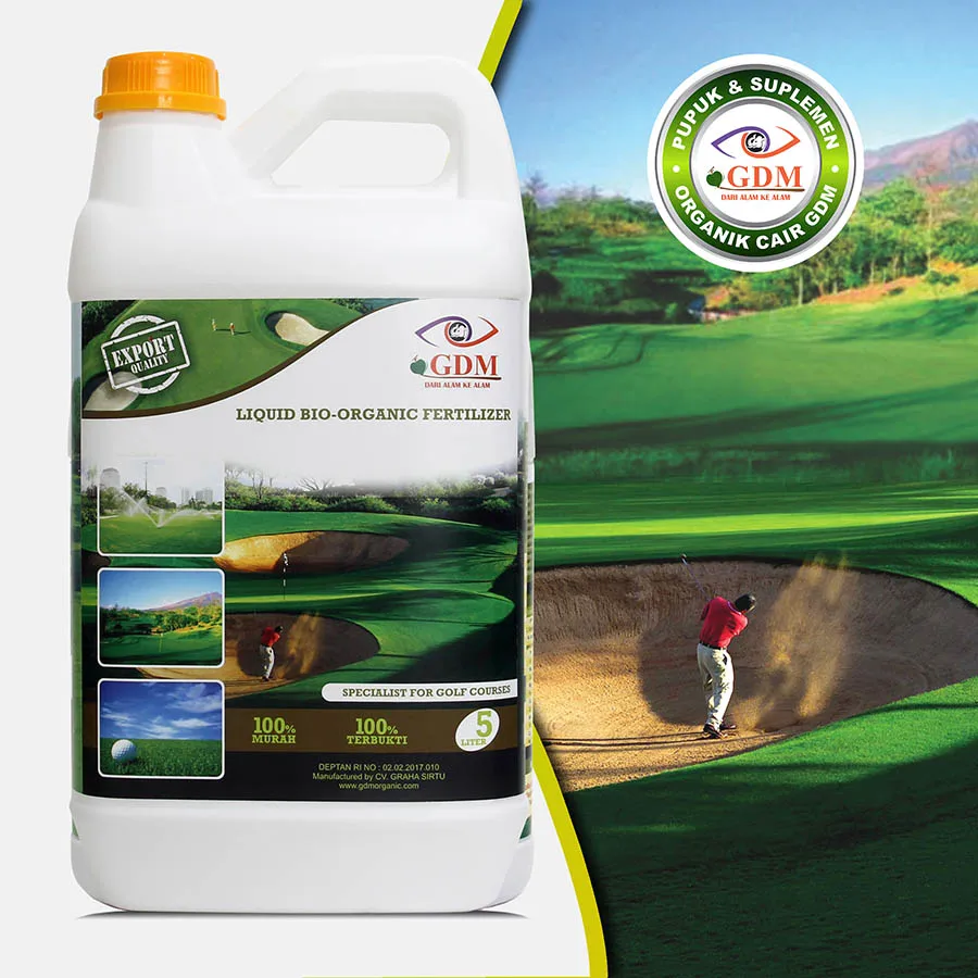 GDM Bio Organic Fertilizer for Golf Courses 5lt l The best organic fertilizer for golf courses - With GDM Anyone Can Harvest