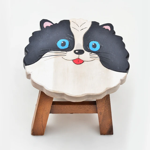 Super Popular Children Wooden Carved Stool - B215 240 Wood Kids Carved Stool Persian from Thailand