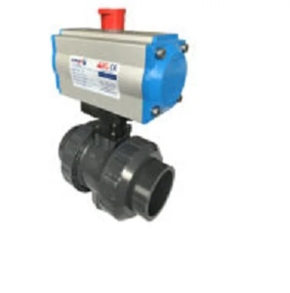 Высококачественный Пневматический шаровой кран для воды DN40 с алюминиевым корпусом из ПВХ, 2021