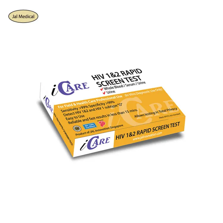 Самая продаваемая Высококачественная одноразовая Диагностика iCare ВИЧ 1 & 2, набор для быстрого тестирования ротовой полости у надежного продавца