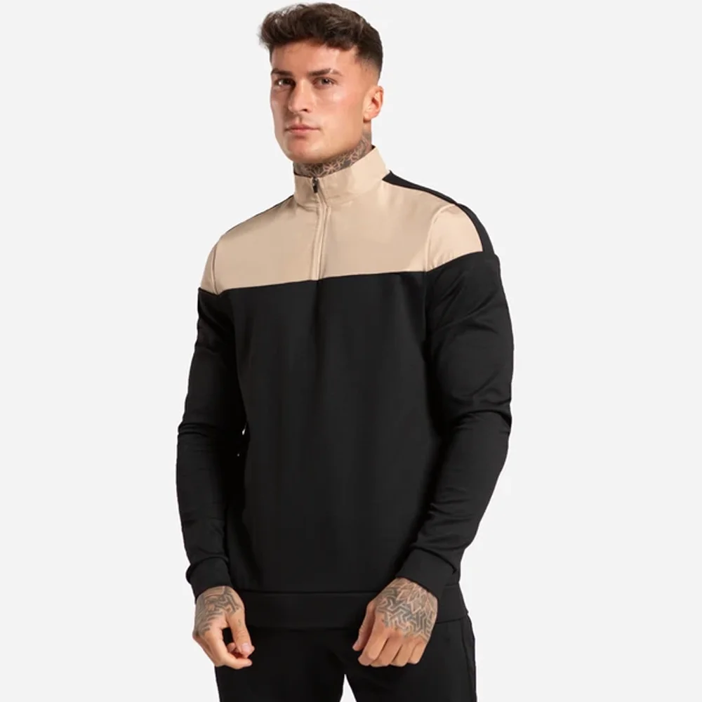 Wholesale contrast sweatshirts unisex casual split multi color sweatshirt in all colors 2023