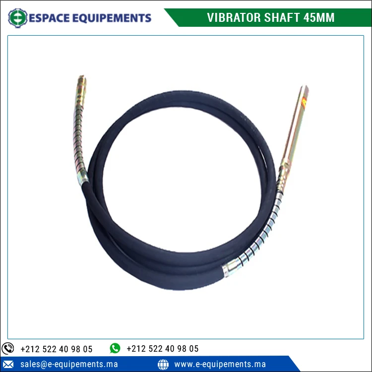 High Temperature Resistance and Anti Stretching Concrete Vibrator Shaft 45mm for Remove Bubbles on Concrete Pours