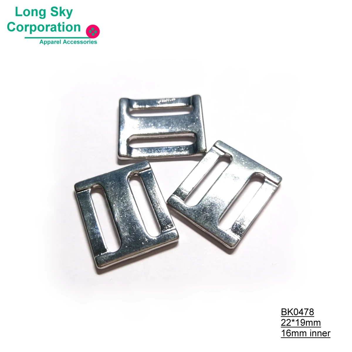 
(#BK0478) 16mm inner small metal cap strap adjuster buckle 