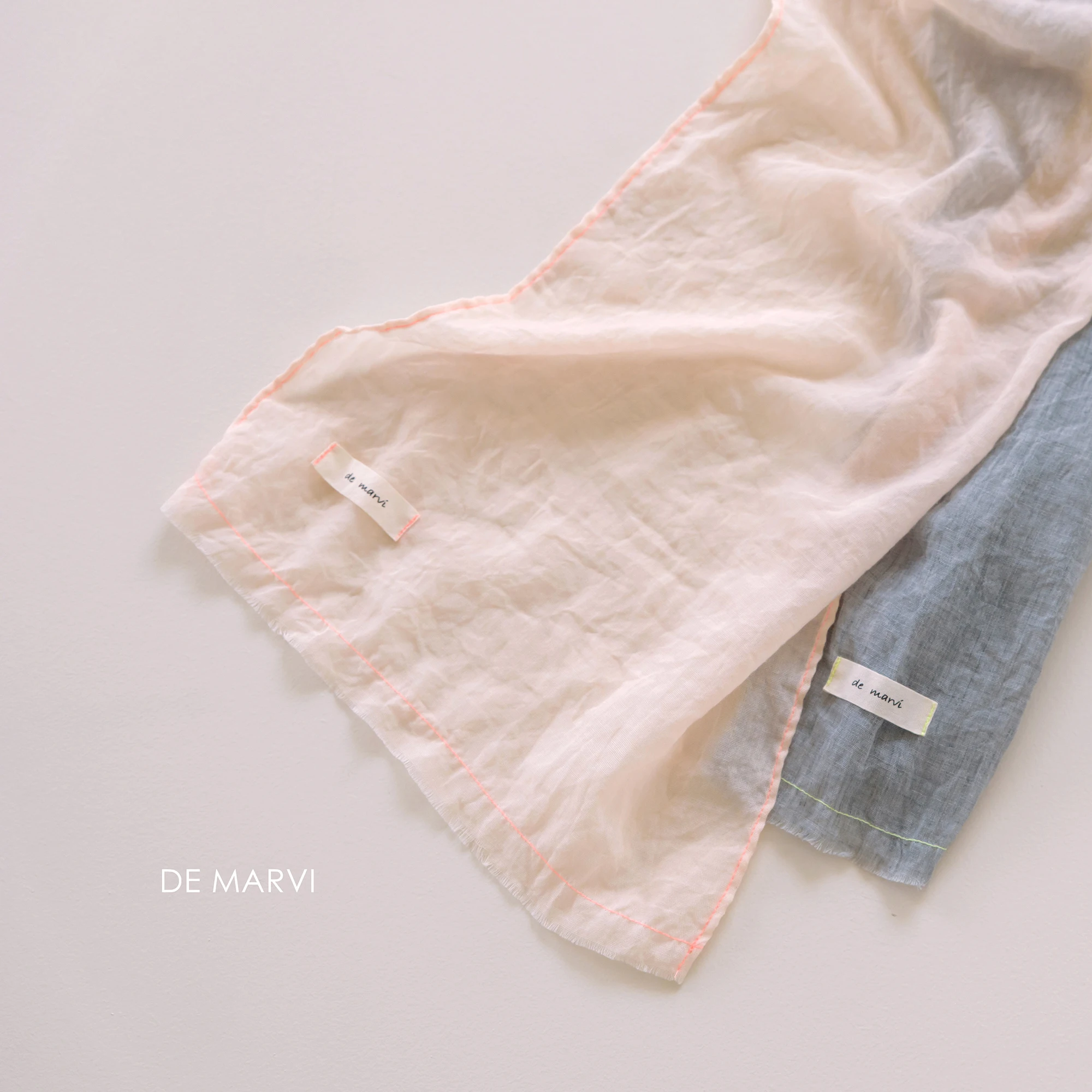 DE MARVI Kids Toddler Neon Pastel Color Spring Muffler Boys Girls Scarves Korean Fashion MADE IN KOREA