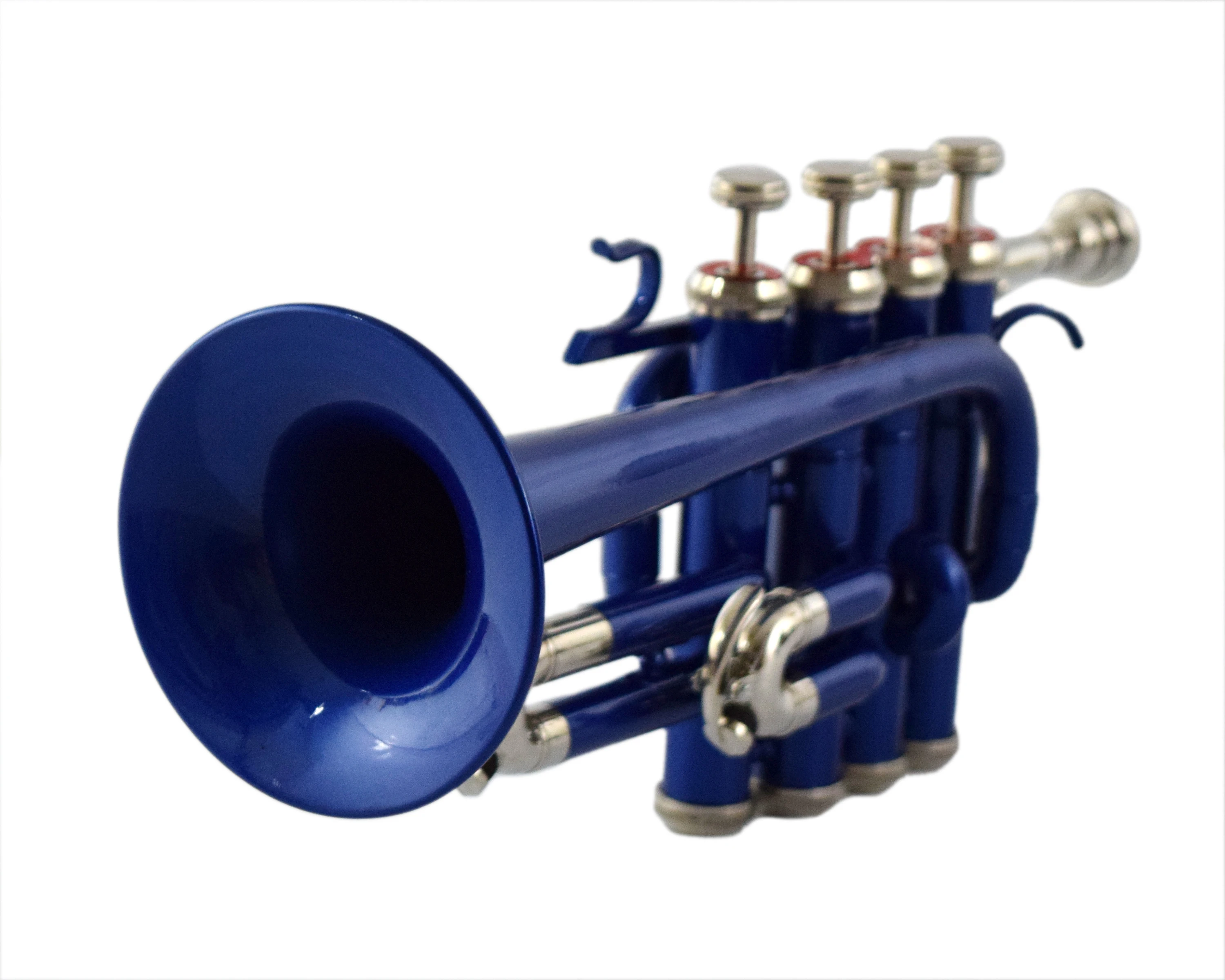 New Professional Piccolo Trumpet Blue  Colored New Brass And Wind Musical Instrument Made In India With Include Mouthpiece