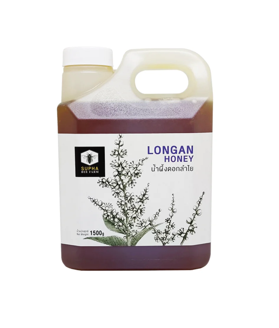 
1,500 Gram Longan Flower Bee Honey Gallon. Premium Quality from Thailand Wild Royal Bee Honey - Unique Taste Honey Longan Flower 