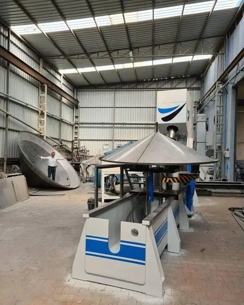 Dish End Press for Satellite Reflector