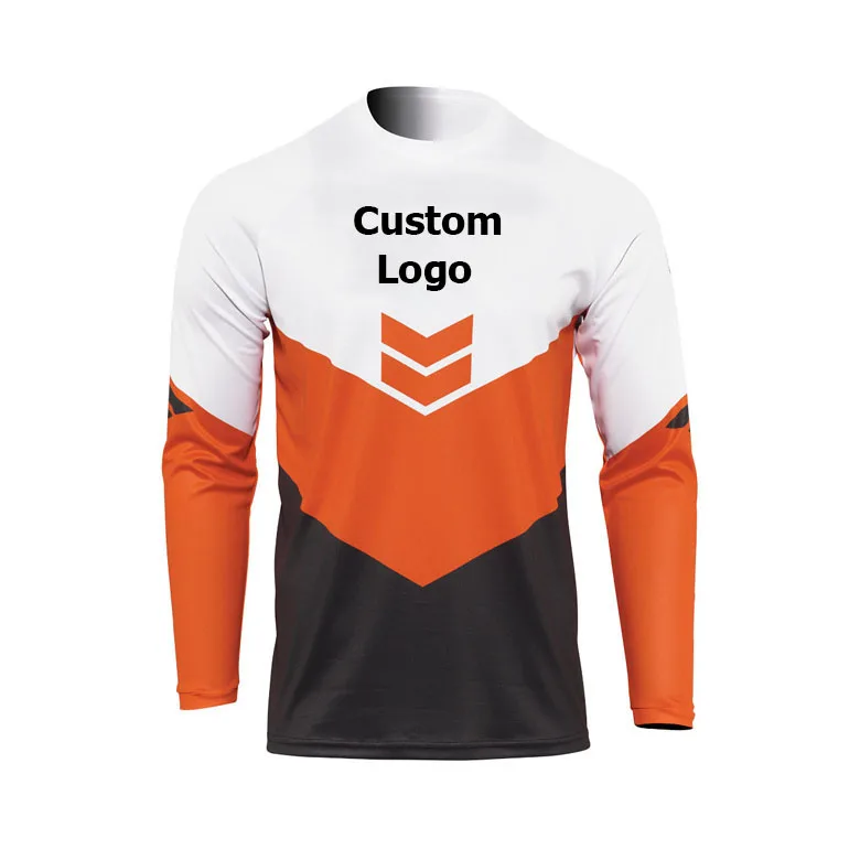 Top Selling Sublimation Printing White/ Orange/ Black Motocross Set Off-Road Motocross Clothing Racing Gear