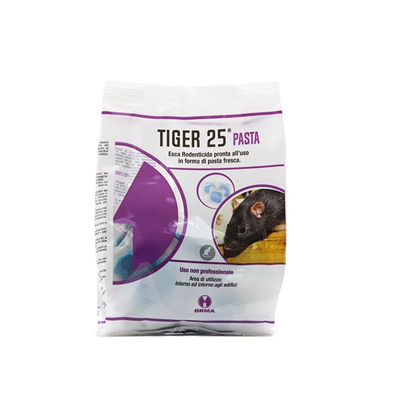 
Top Qulity Ready-to-use Rodenticide Tiger 25 - Brodifacoum 0,0025% 