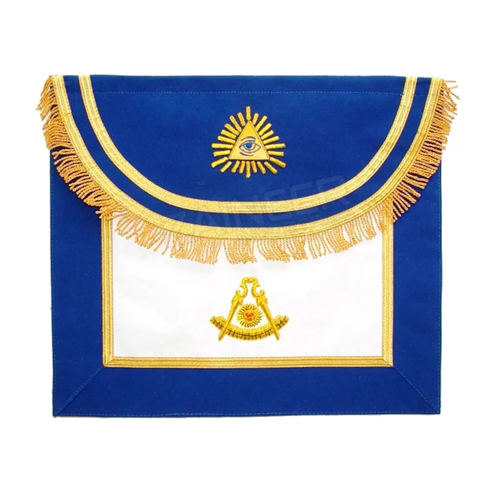 Promotional Masonic Apron Silver Machine Embroidery Freemason Custom Color Apron