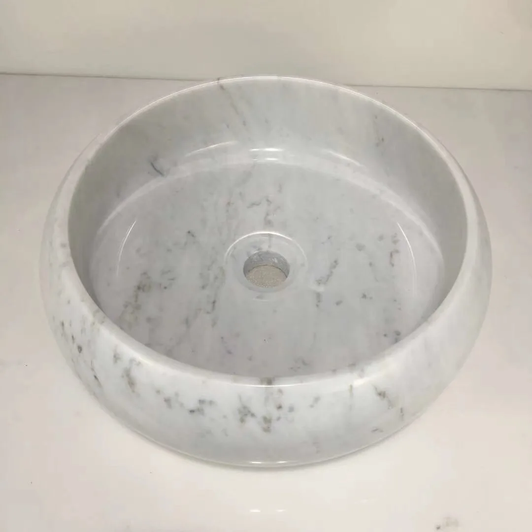 hot sale and popular white marble sink new design customized size white sink basin washing bowl