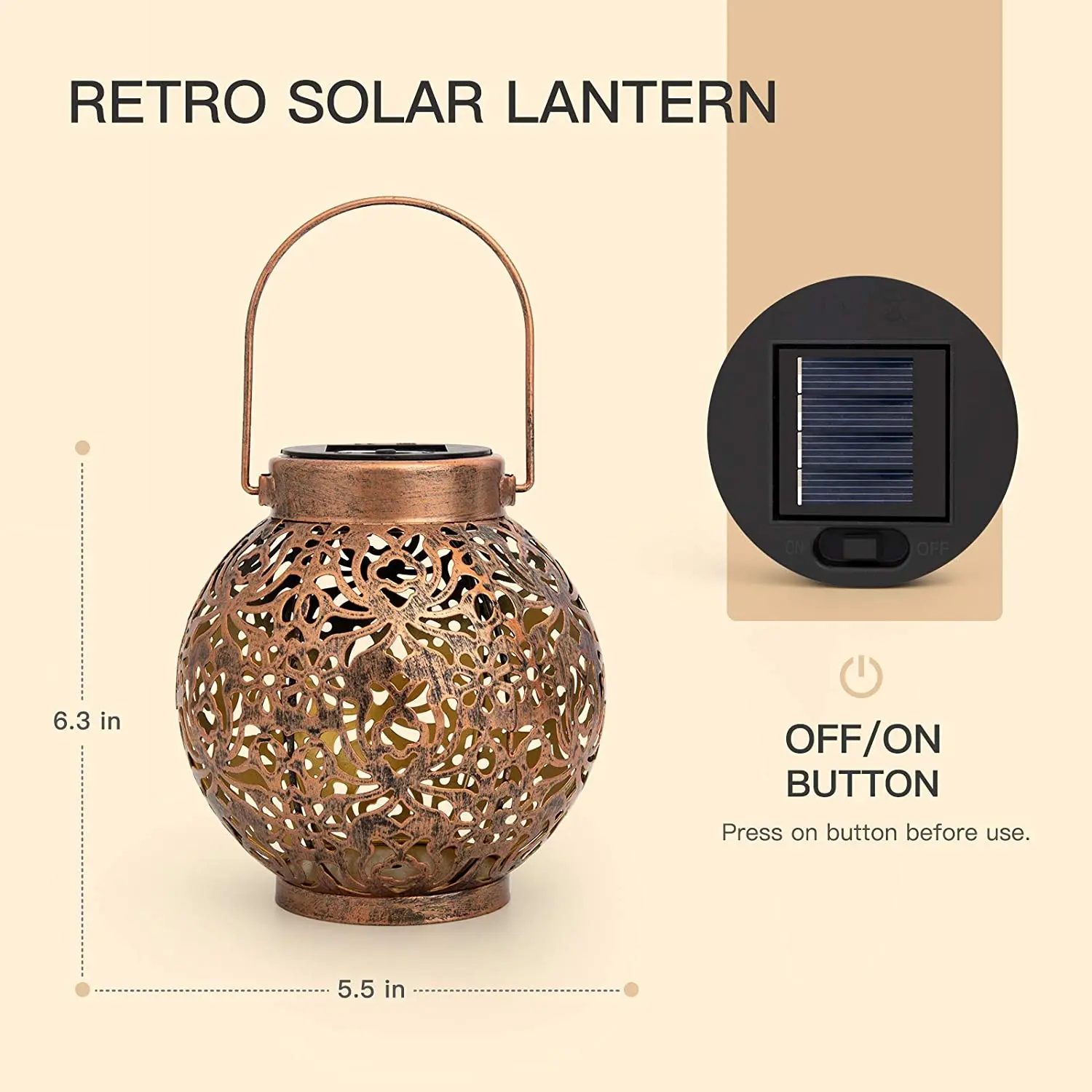 
 Лидер продаж Amazon, Новое поступление, фонарь на солнечной батарее, подвесные светильники, металлический Железный фонарь, светодиодная настольная лампа, декоративная бронзовая лампа  