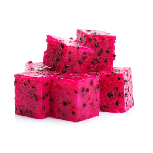 Naturally Sweet Beautiful Color Low-calorie Cube Shape Vietnam IQF Red Dragon Fruit with Delicate Dragon Fruit Taste & Aroma