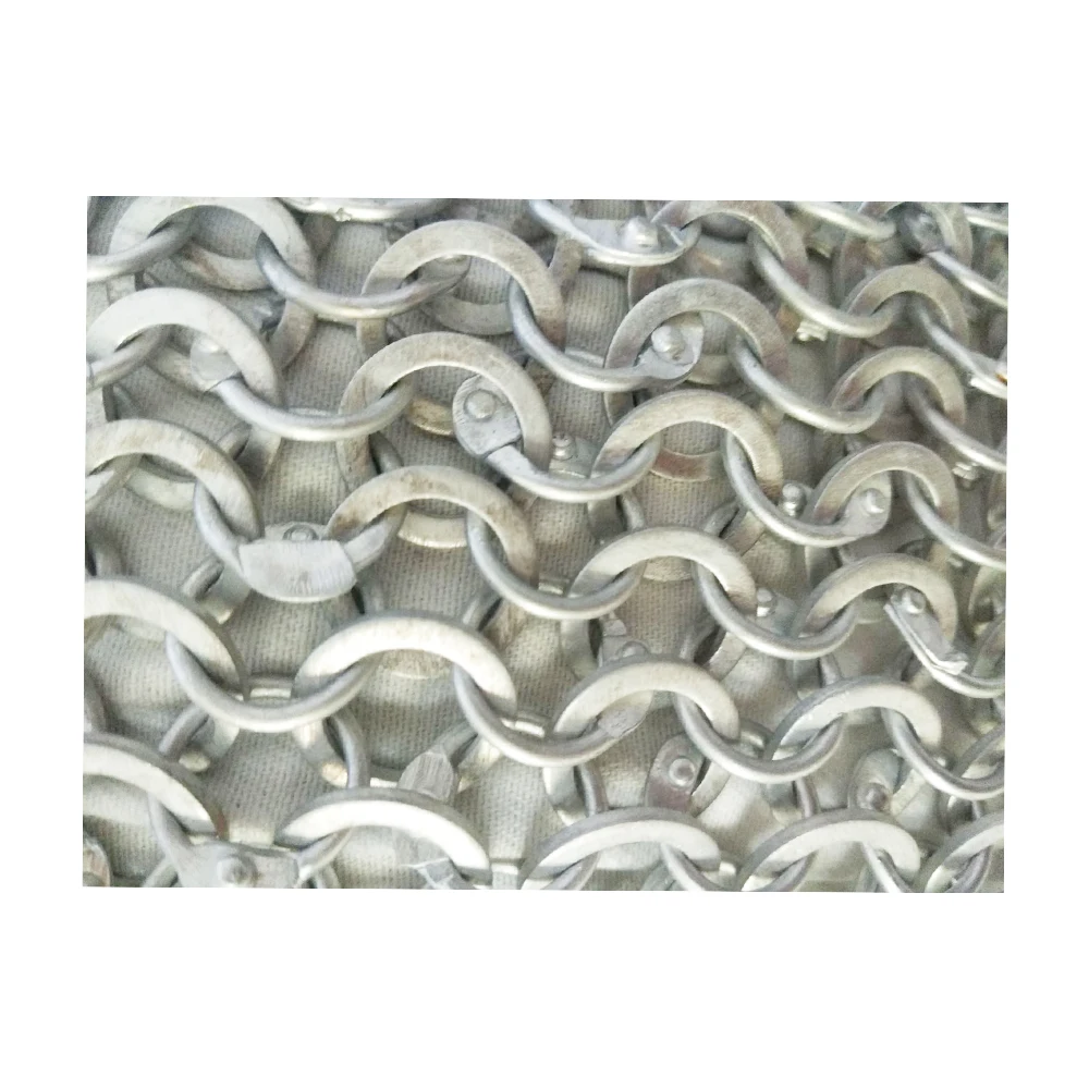 Custom Design riveted solid ring chainmail aluminum haubergeon for movie serial drama play role Largest Manufacture Company