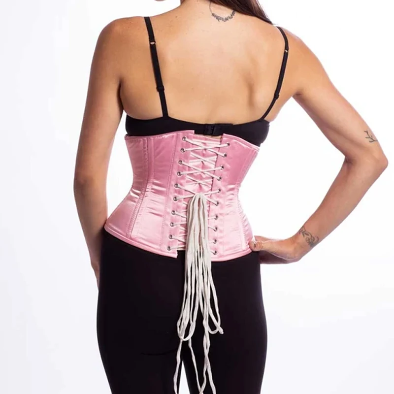 New Under Bust Fashion Waist Training Corsets Satin Tight Waist Trainer Corset