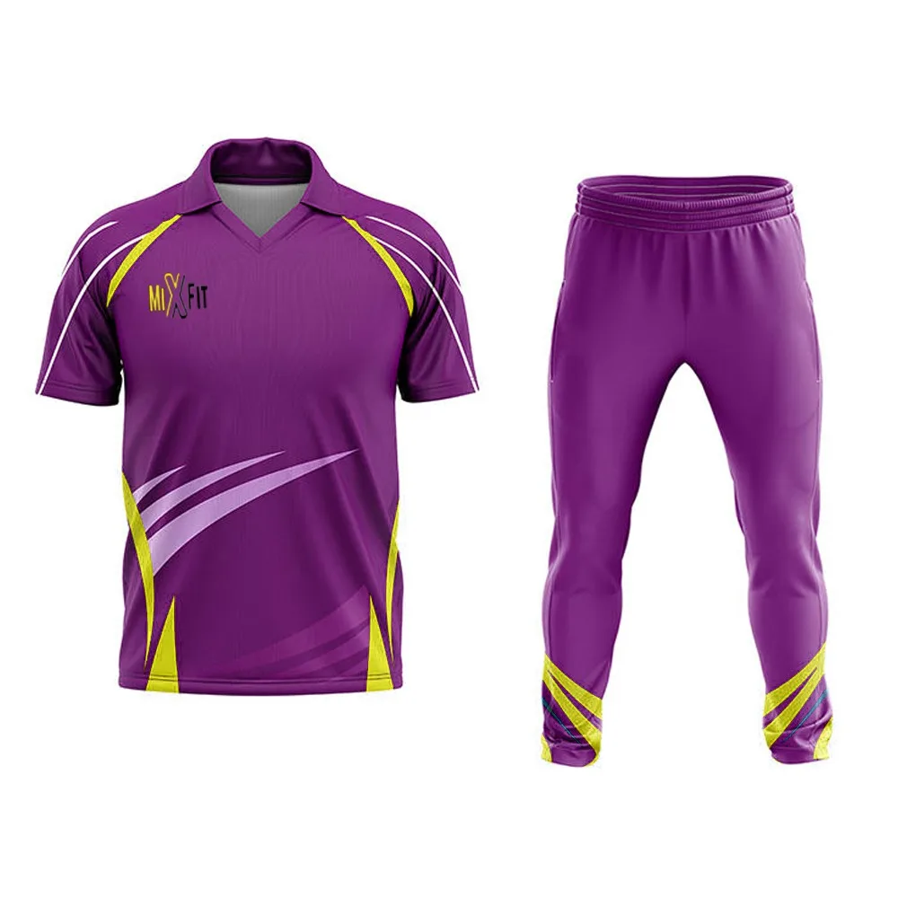 2021 Cricket Uniform Trouser and Jersey With light weight comfortable Print own Logo Design and Number Team Name