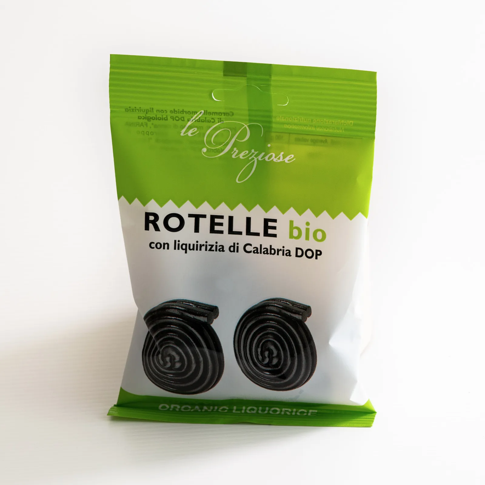 
Premium Quality Made in Italy Rotelle Bio Organic Liquorice Sweets 