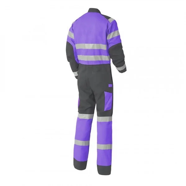 
Luk light double zip coverall Custom workwear full body safety working uniforms 