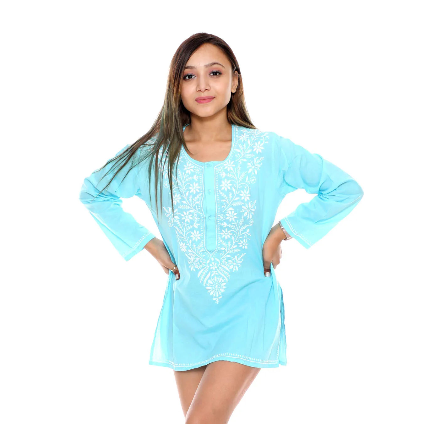 Women Chikan Kurtis and Tops