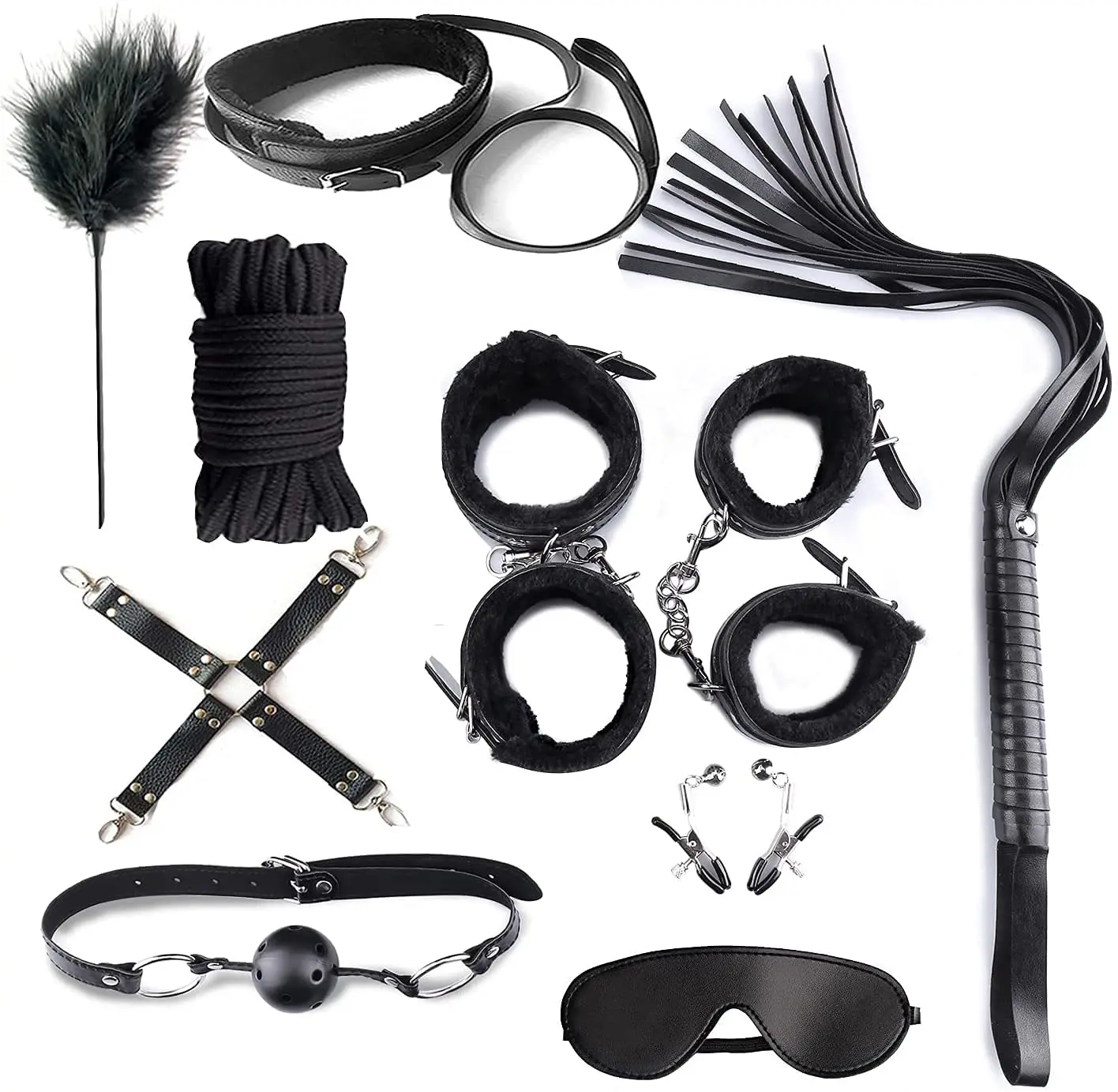 FULLY CUSTOMIZED BONDAGE GEAR RESTRAIN SETCONTAINS HAND CUFFS EYE