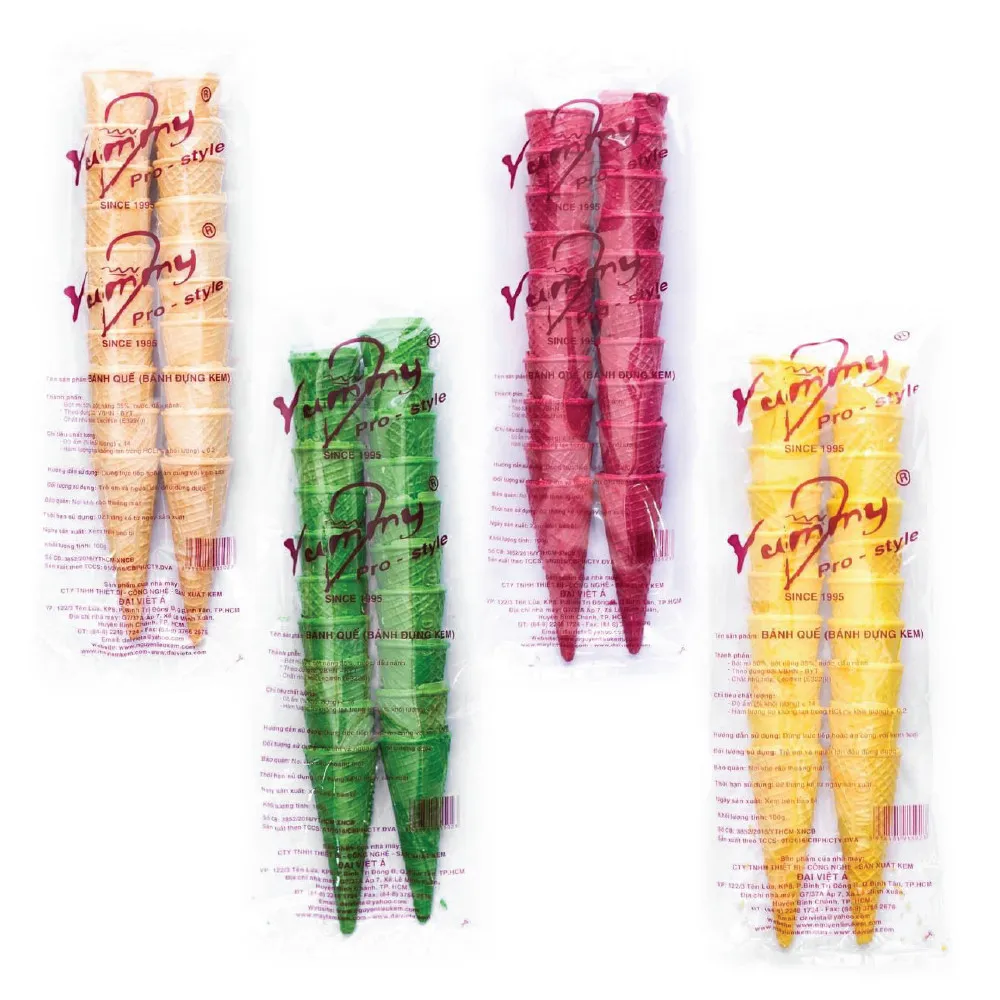 
Yummy Ice Cream Flare Top Cone DVA0004 High Quality Good Packaging Customized Waffle Cone Biscuit Good Price 