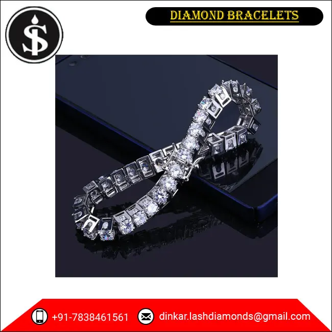 Прямая поставка с завода вечерние круглые браслеты натуральными бриллиантами для мирового покупателя