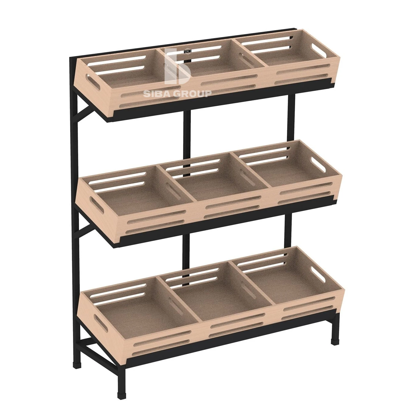 Hot Selling Modern Fruit Vegetable Display Stand Store Supermarket Shelf Fruit Vegetable Display Rack