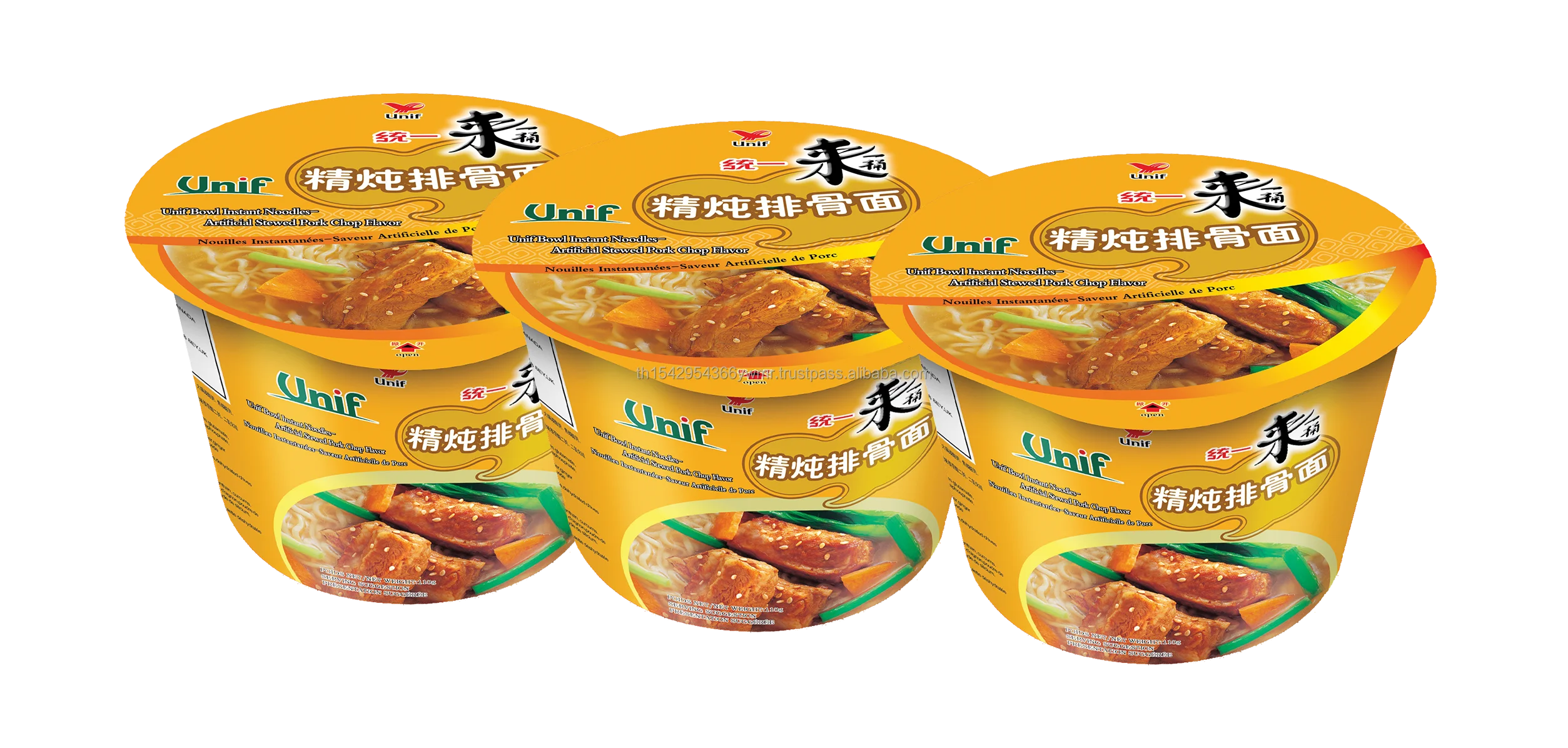 UNIF BOWL/ Artificial Stewed Pork Chop Flavor (Cup)/ Instant Noodles Cup Delicious Perfect Flavor NET WT.125g