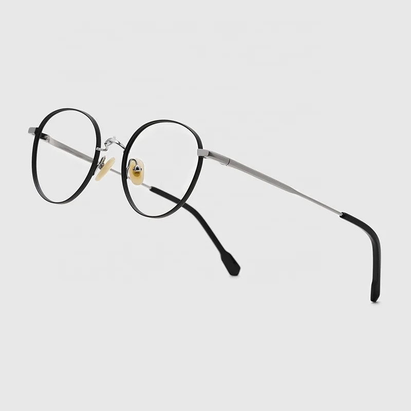 China Wholesale Clear Lens plate Gold black  Eyeglasses Frames Metal Optical Frame